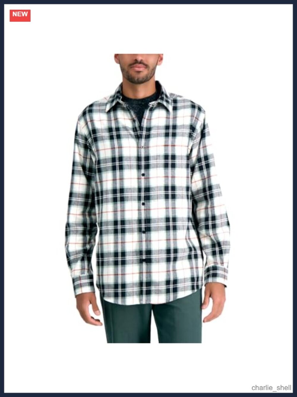 Men's 100% Cotton Long Sleeve Plaid Flannel Casual Button Down Shirt